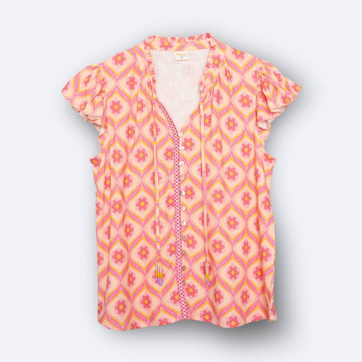 Hello Geo Bluse für den Großhandel von Sonny Side Up