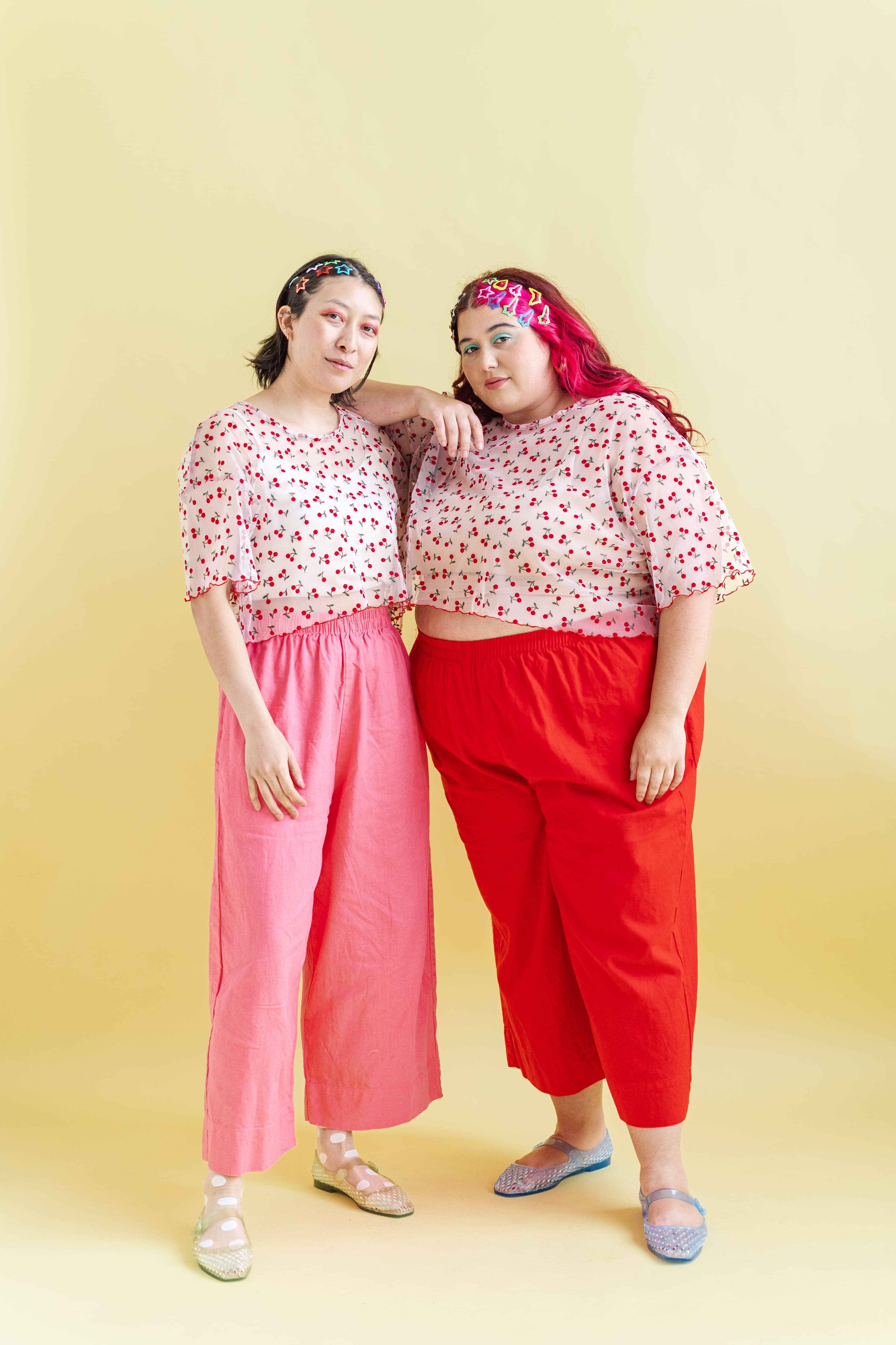 Nettle Studios - Wholesale Pants - Women's - Size Inclusive Plus Size Wide Leg Pant Bubblegum Pink Linen17