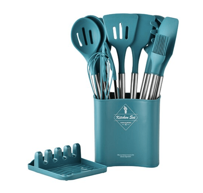 Homerely (We Cover All Import Duties) - Wholesale Kitchen Utensil Set - 13pcs Stainless Steel Silicone Utensils Set2
