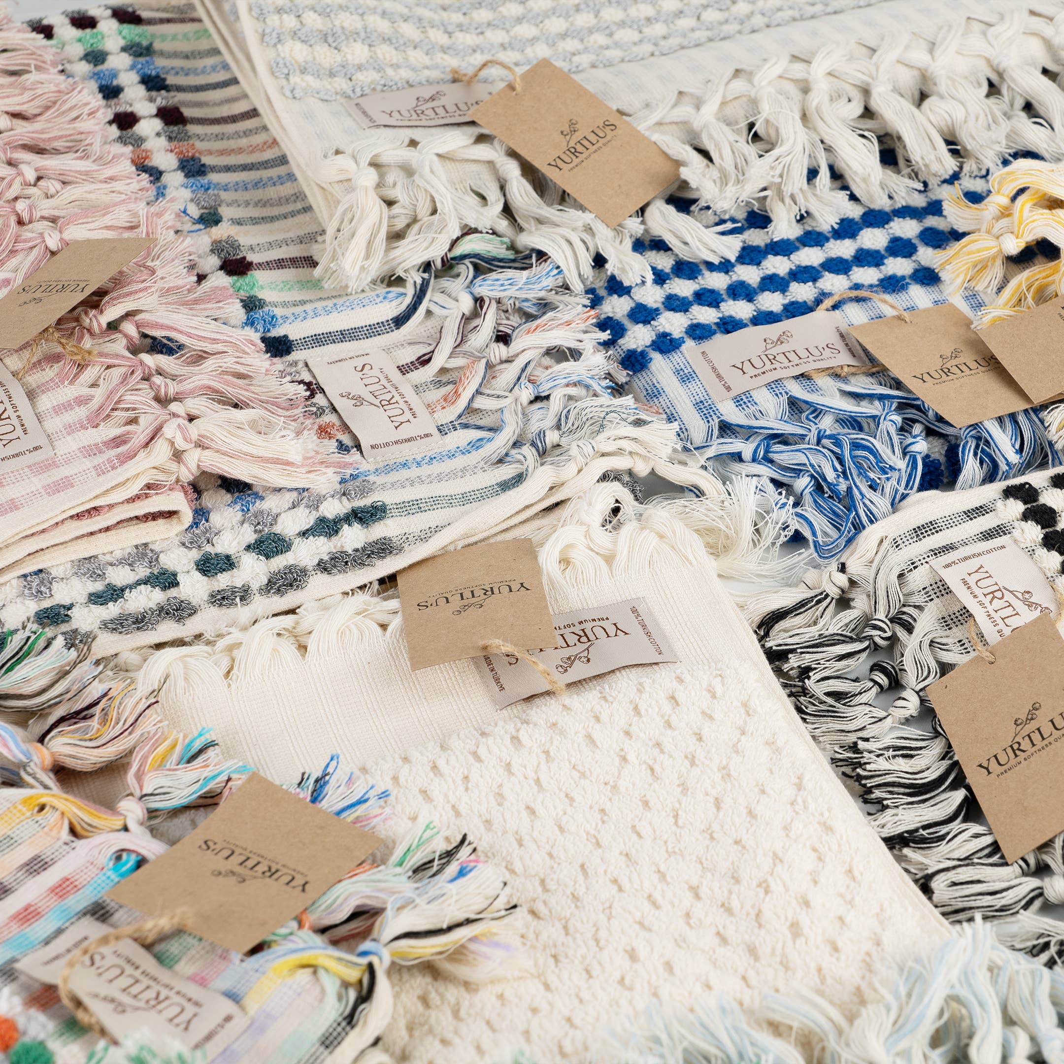 YURTLUS - Wholesale Hand Towel - YURTLU'S Bubble Series  Hand Towel 18x 37,Soft Thick Towel, Kitchen Towel - Mix 28