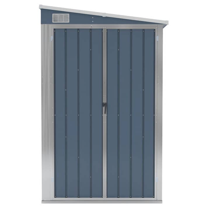 Greenwestons - Wholesale Outdoor Ornament/Decor - Green's Wall-mounted Garden Shed Gray 46.5"x76.4"x70.1" Galv2