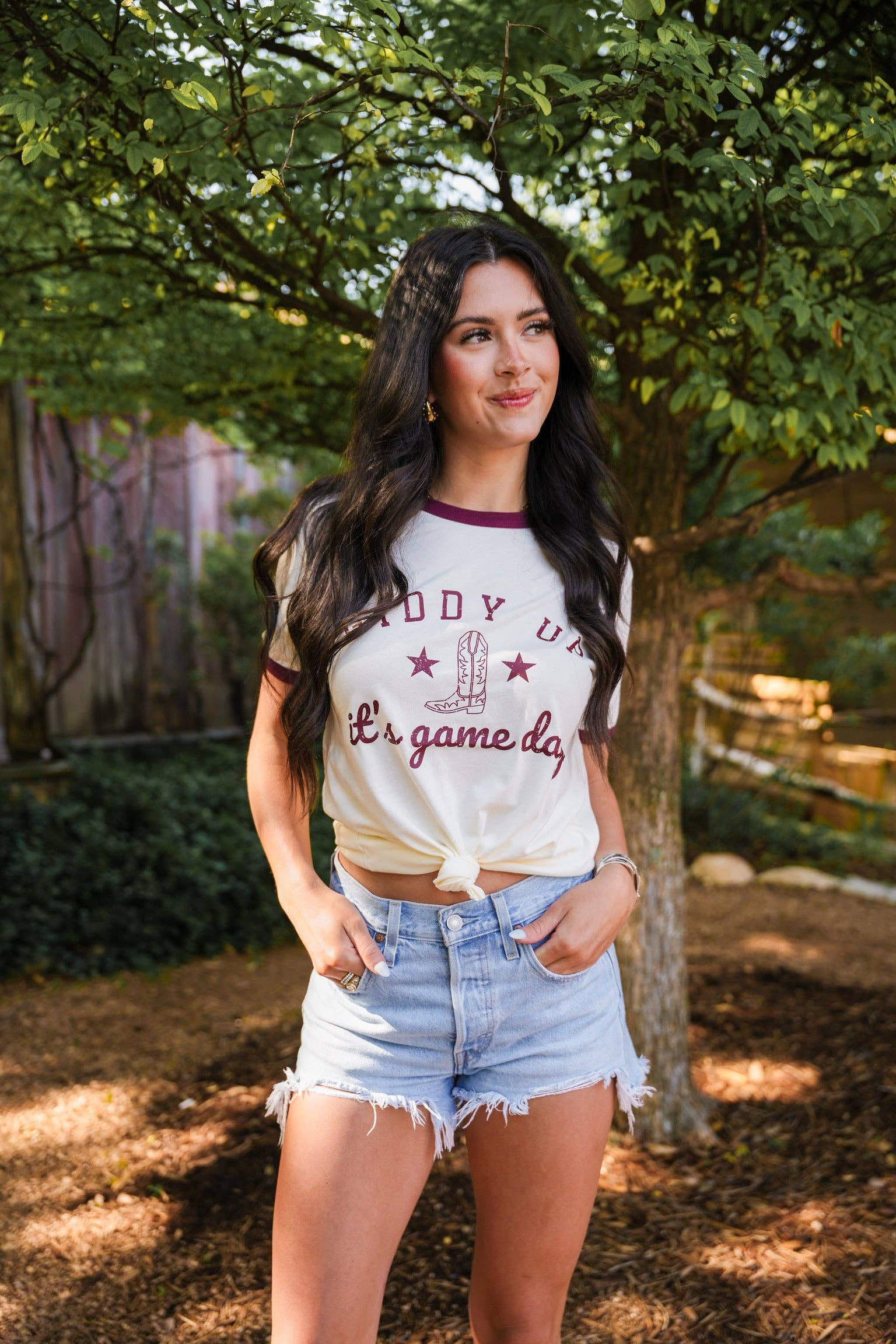 Summer Tees - Wholesale Screen Printed T-Shirt - Women's - GIDDY UP, IT'S GAME DAY TEE2