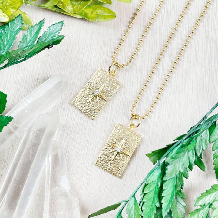 Celestial North Star Tag Charm Ketting voor wholesale door Ewelina Pas Jewelry