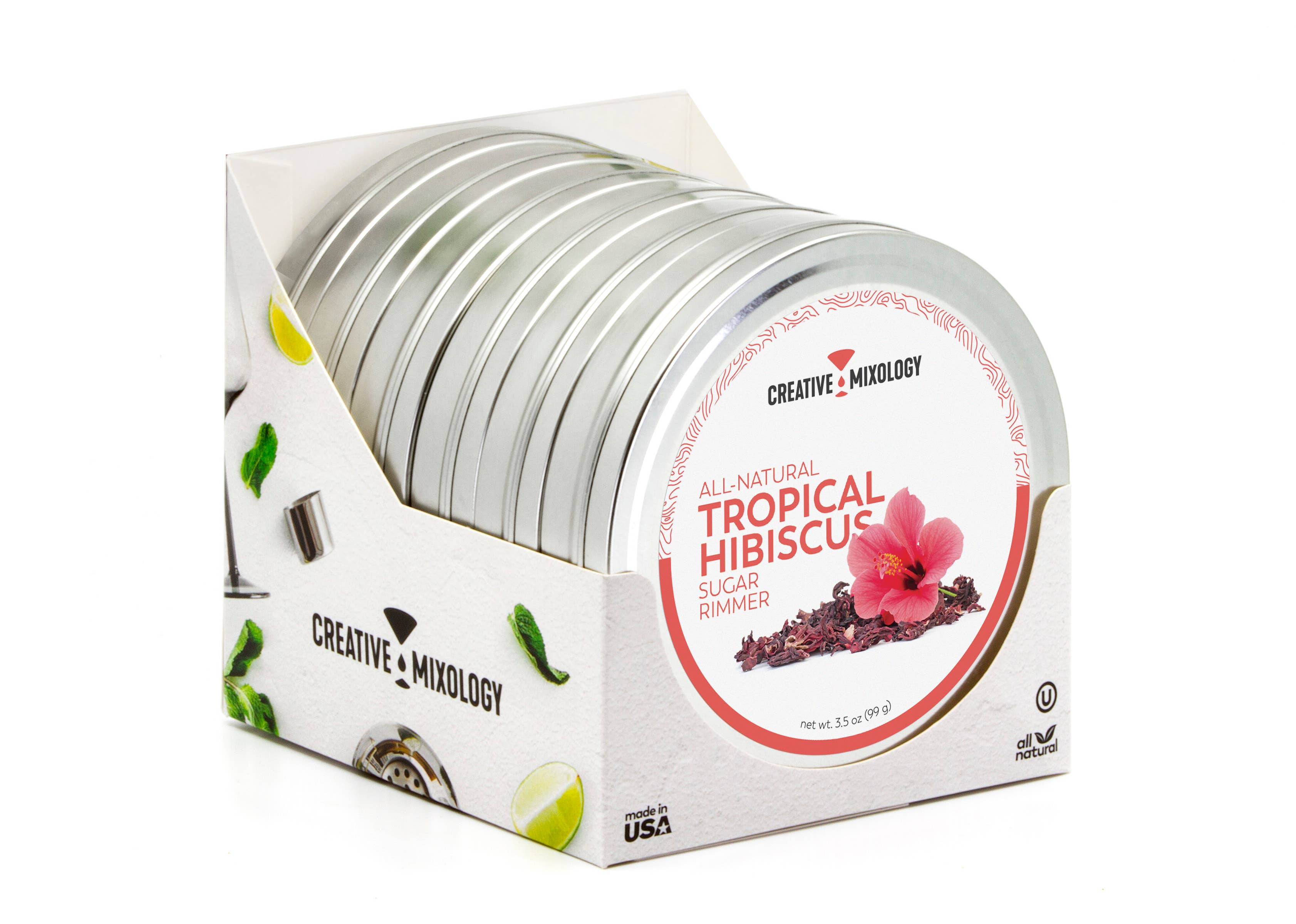 THE SPICE LAB - Wholesale Cocktail Mix/Syrup - All-Natural Tropical Hibiscus Cocktail Rimmer - Case of 63