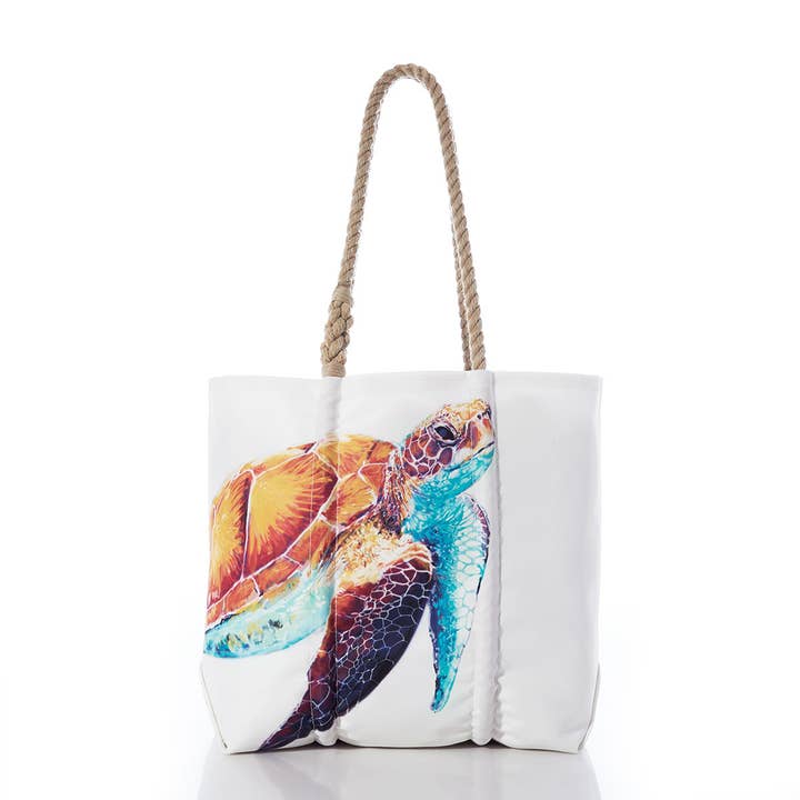 Multicolor Sea Turtle Tote for wholesale by Sea Bags