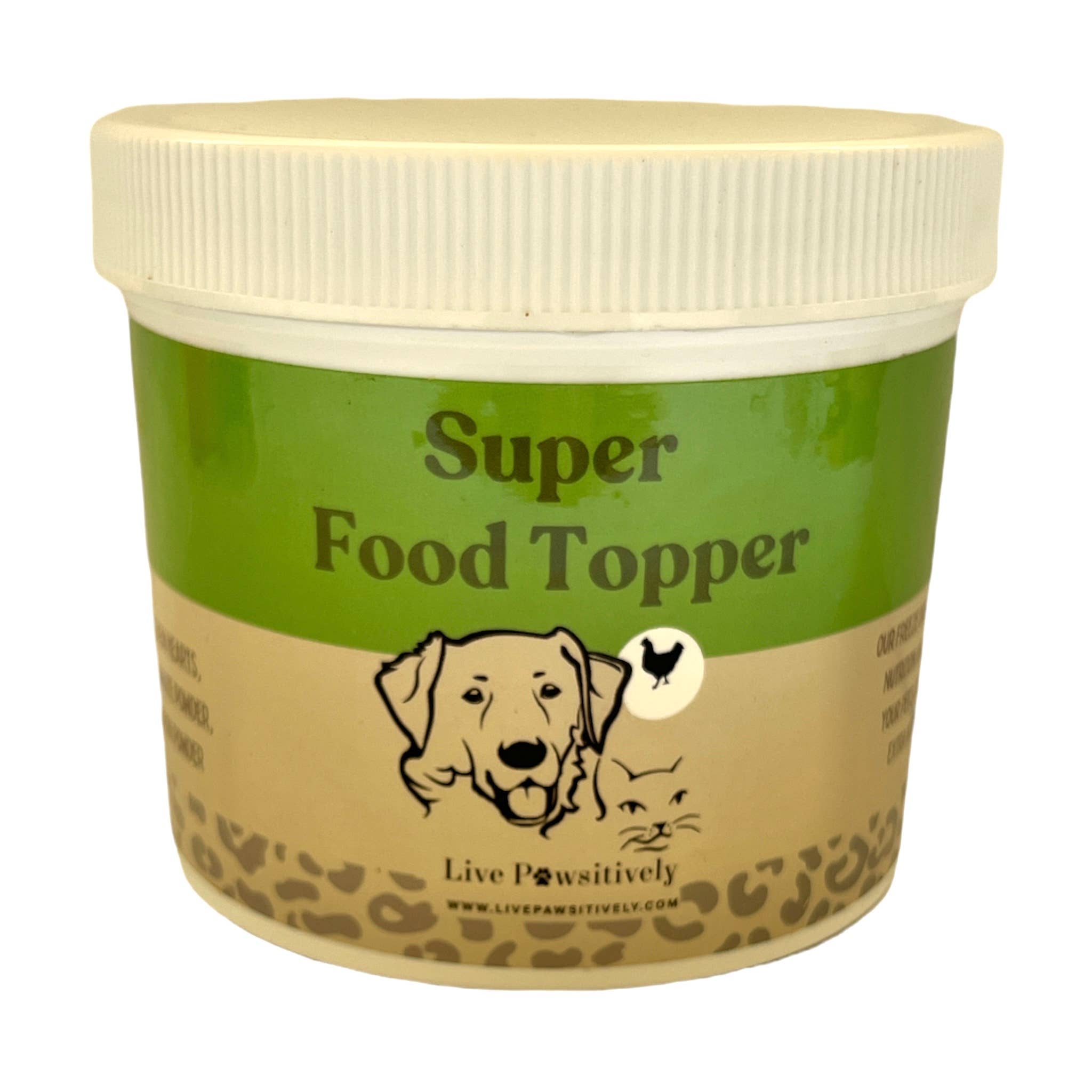 Live Pawsitive - Wholesale Pet Food - Dog - Super Food & Chicken dog and Cat Food Topper 12oz0