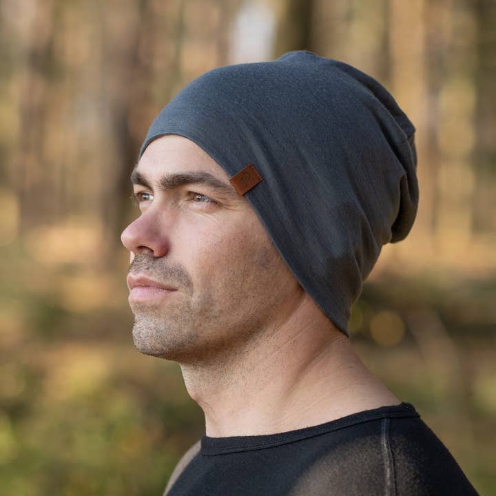 Men's Merino Beanie Hat Perfect Grey for wholesale by menique