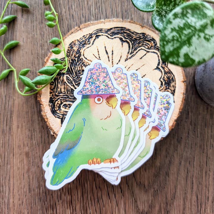Lovebird Bell Hat Sticker for wholesale by helena_pocket