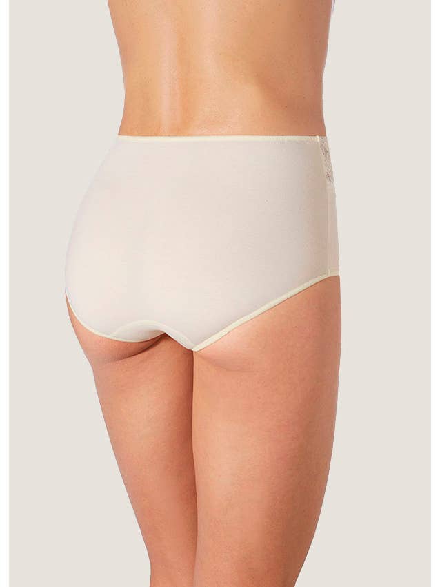 ZD Zero Defects – wholesale Underwear – Women's – Atenea Lace maxi woman's brief Soya Yarn6