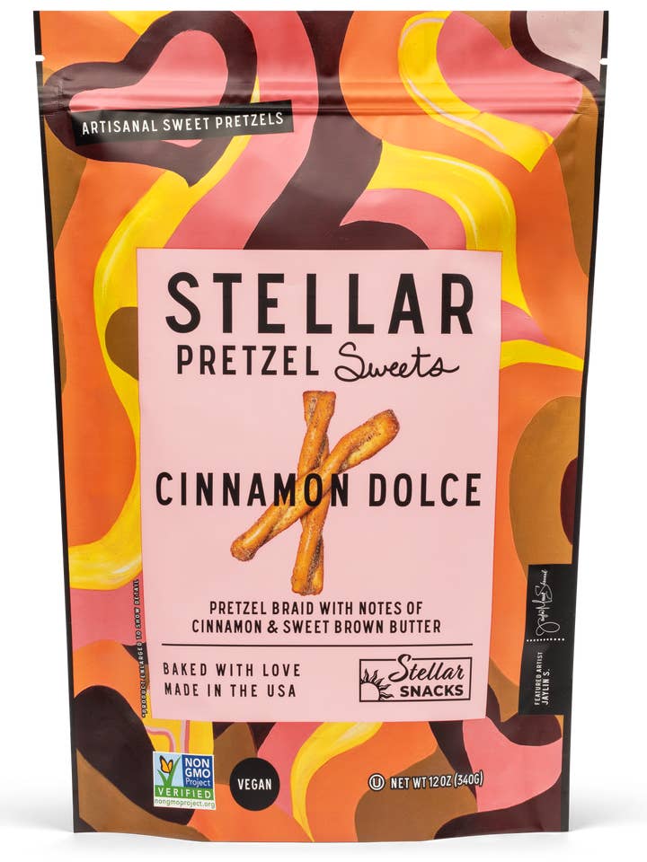 Stellar Pretzel Sweets - Cinnamon Dolce - 12oz for wholesale by Stellar Snacks