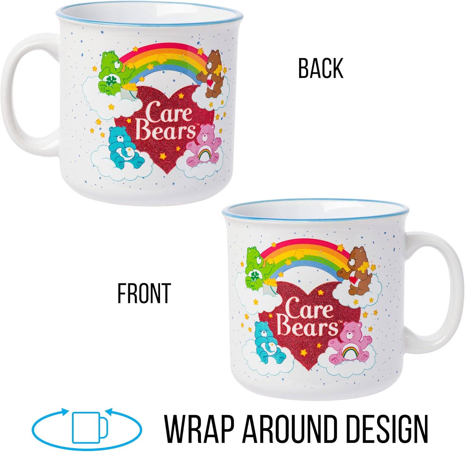 Innovarix – Caneca por atacado – Caneca de Cerâmica Care Bears Rainbow Heart - 20 Oz.4