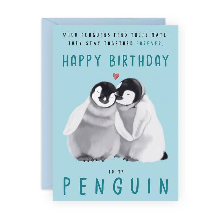 MY PENGUIN Birthday Card for Him, Her for wholesale by Central 23 Cards