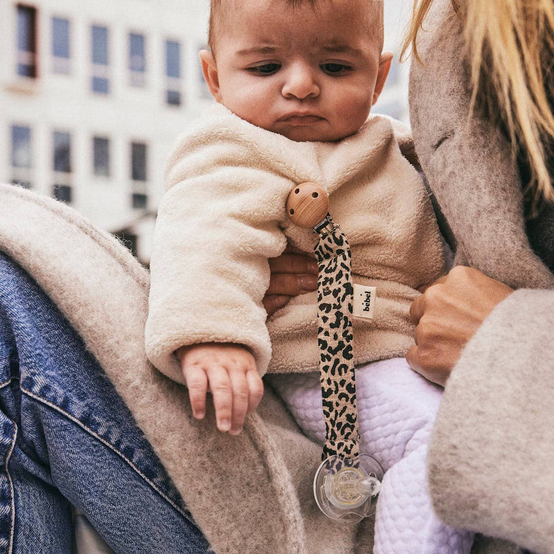 bebel - Wholesale Pacifier Clip - Baby - Leopard pacifier clip0