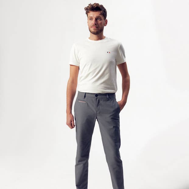 Chino Carlito Charcoal Grey Straight Fit for wholesale by La Gentle Factory