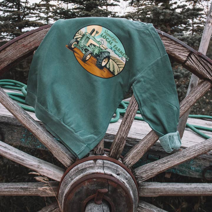 Support Your Local Farmers Crew for wholesale by The Branded Roan