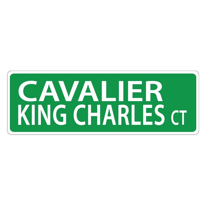 Cavalier King Charles Street Sign for wholesale by Imagine This Company