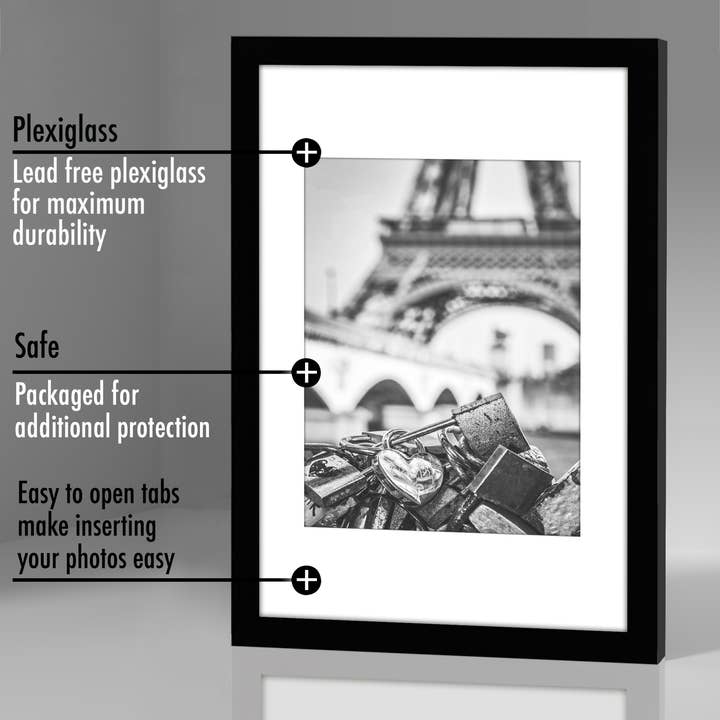 Americanflat - Wholesale Picture Frame - Americanflat Picture Frame with Mat Slim Molding (5 Pack)42