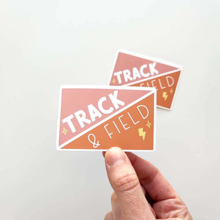 Track And Field Sticker for wholesale by Keegsie Running
