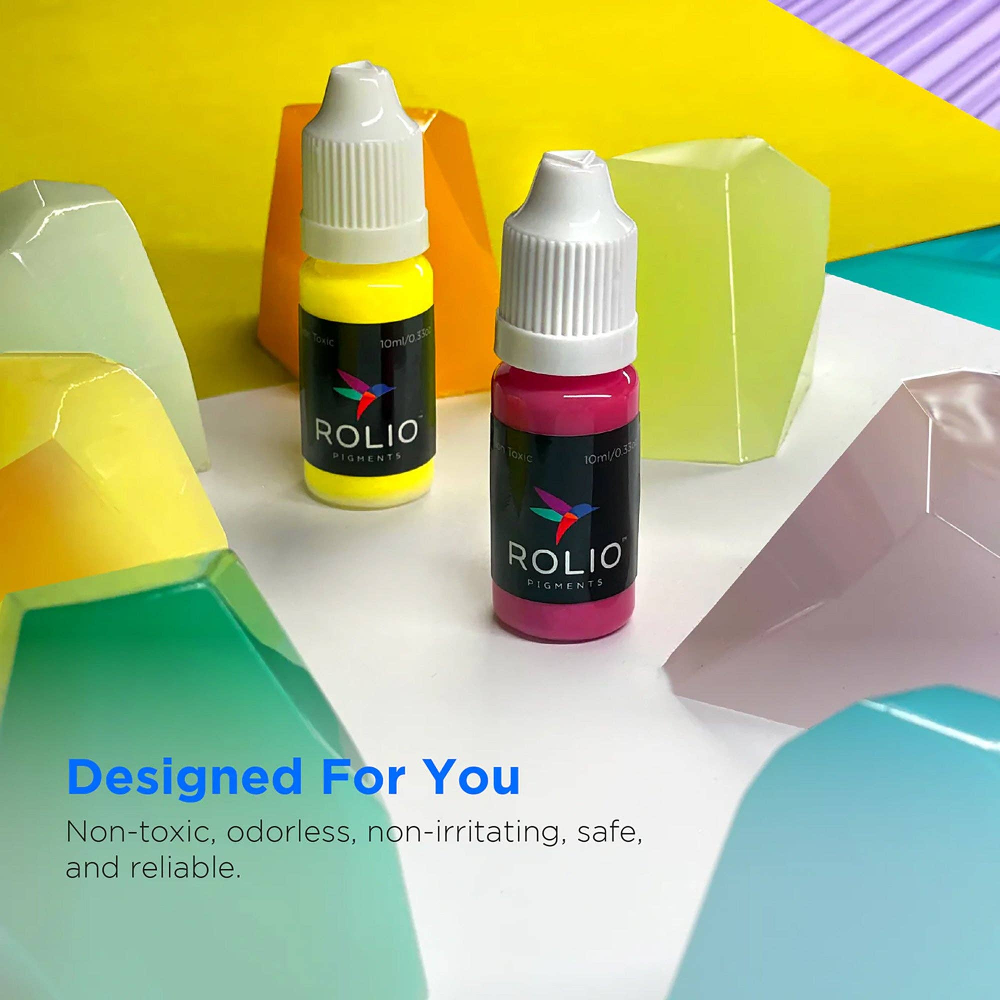 Rolio Pigments - Vente Pigments - Colorant liquide pour bougies - 18 couleurs solides - 0,33 oz/10 ml chacune5