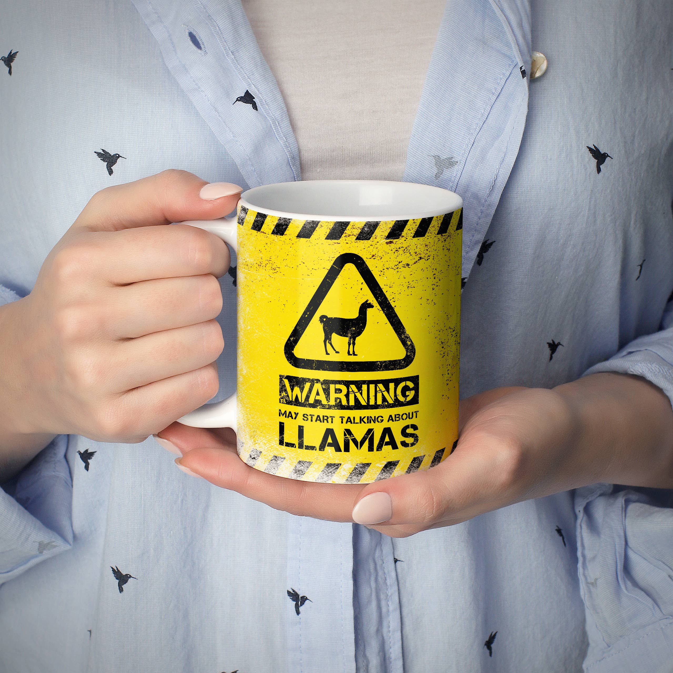 Mug Monster - Vente Tasse à café - Mug lama - Warning May Start Talking About Llamas2