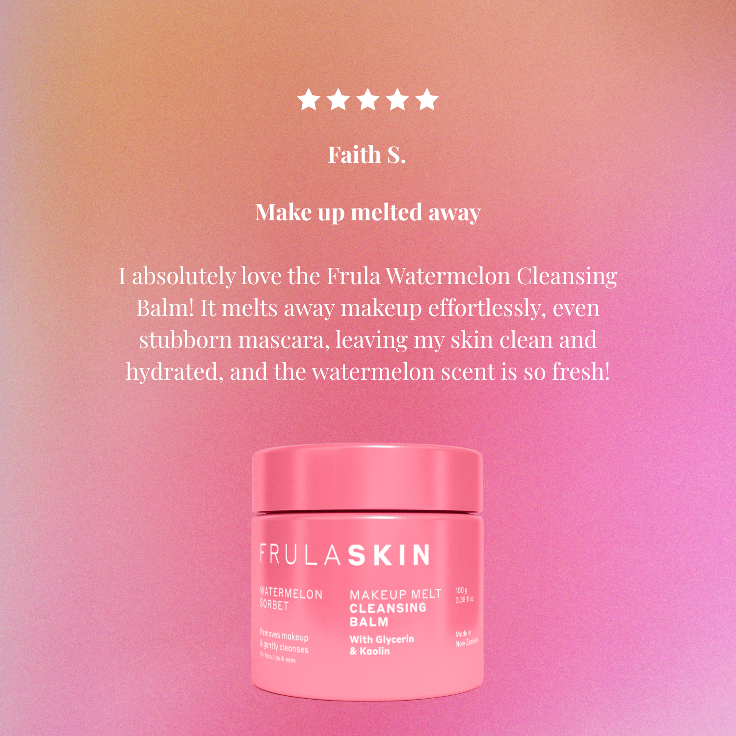 FRULA BEAUTY (The Clean Beauty Company Limited) - Wholesale Facial Cleanser - Frula - Frula-Watermelon Cleansing Balm7