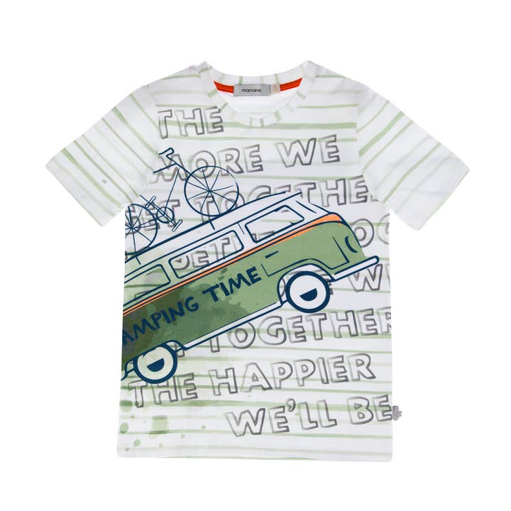 T-shirt intégral en coton biologique CAMPING TIME pour la vente par Marraine Kids