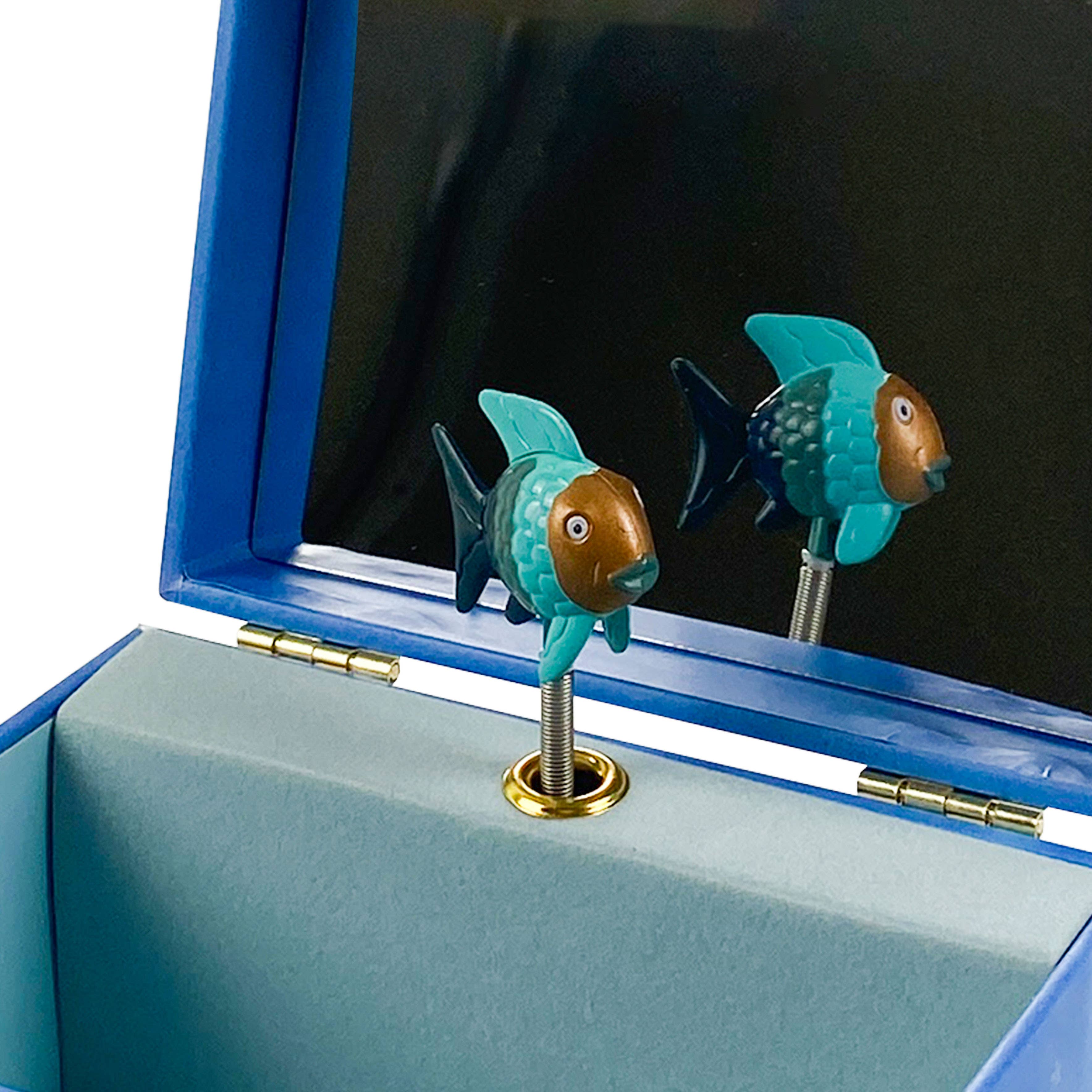 TROUSSELIER SAS - Wholesale Jewelry Box/Organizer - Kids - Glow-in-the-Dark Musical Box Rainbow Fish©2