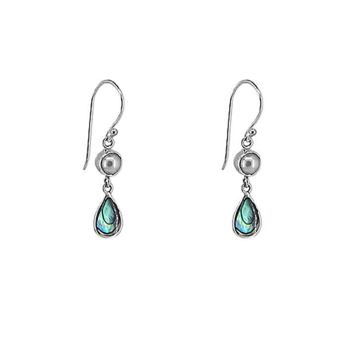 Sterlingsilber Perle und Paua-Muschel Tropfenanhänger für den Großhandel von SITA