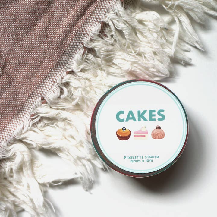 Cake Washi Tape for wholesale by Pixelette Studio