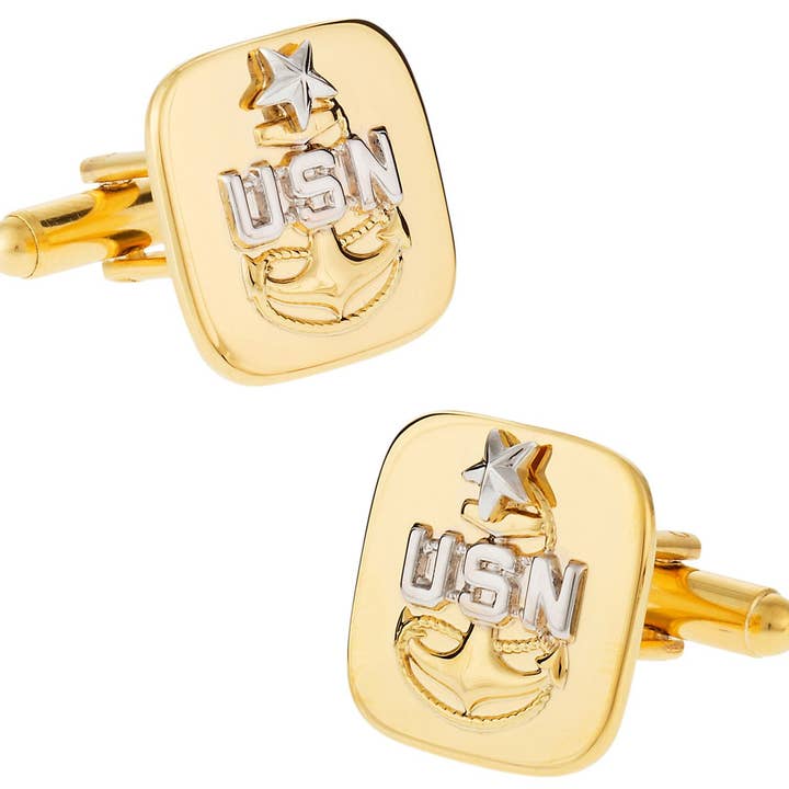 Gemelos de la Marina de los Estados Unidos E8 Sénior Jefe Contramaestre CSPO USN para venta al por mayor de Cuff-Daddy