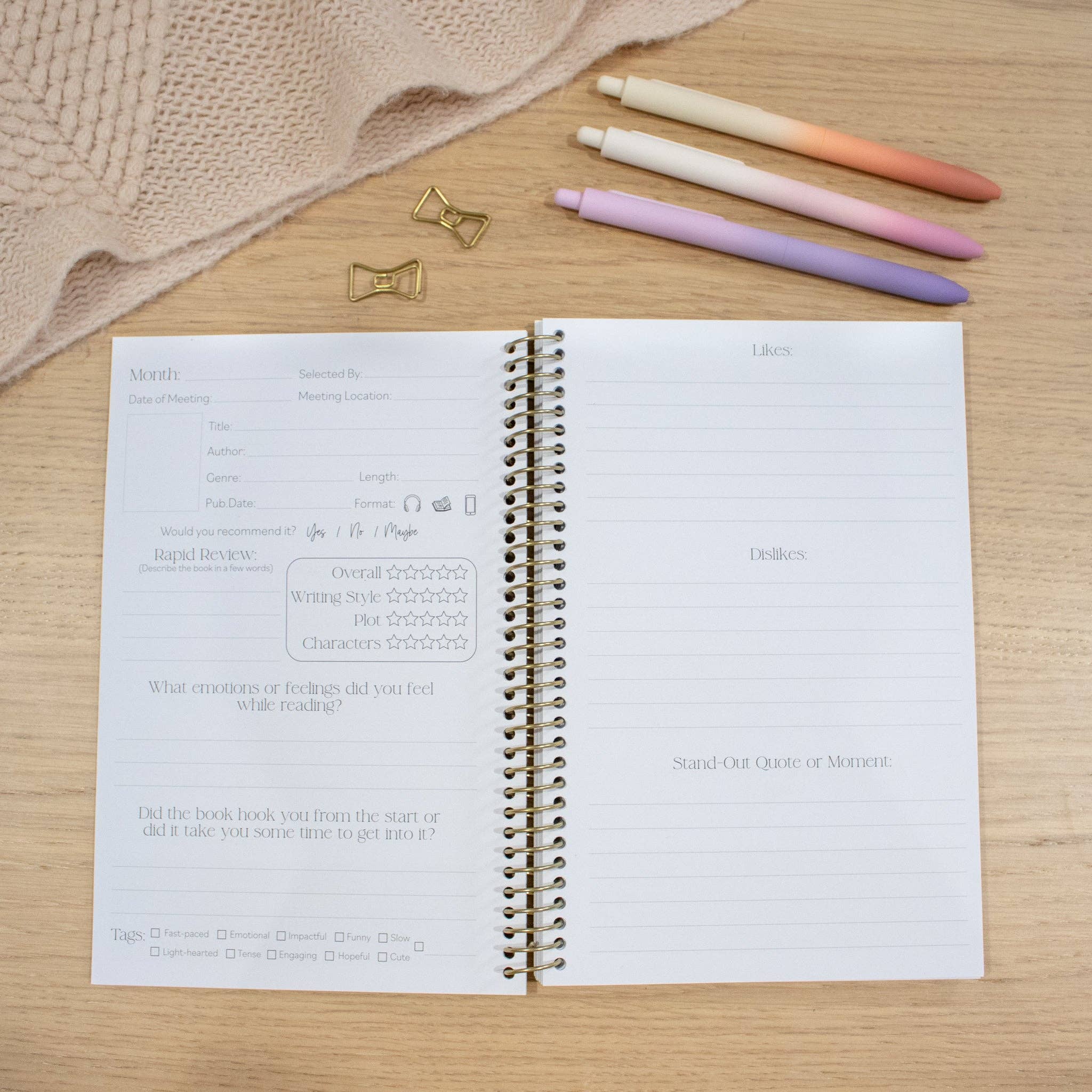 Little Inklings LTD – Großhandel Tagebuch – Buchclub-Journal - Schwarz und Gold3