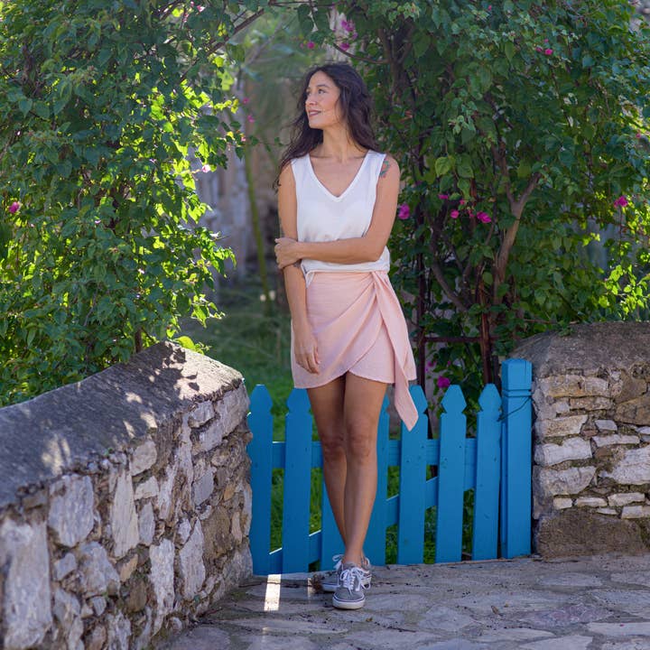 Sile Wrap Skirt for wholesale by loom.ist