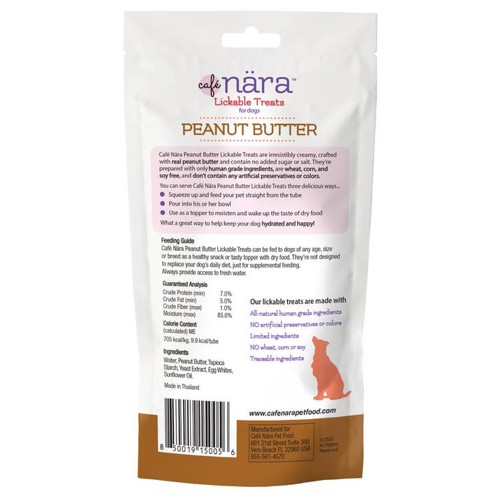 Caru - Wholesale Pet Treats - Dog - Cafe Nara Lickable Treat for Dogs - PB