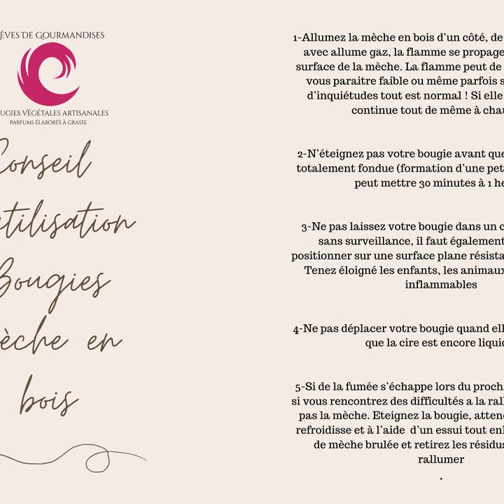 Rêves de gourmandises - Wholesale Jar/Filled Candle - Candle with wooden wick1