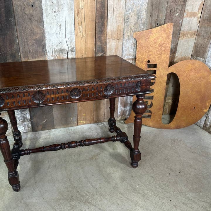 Antique French Walnut Carved Hall Side Table, C 1880. L101 for wholesale by belvoir