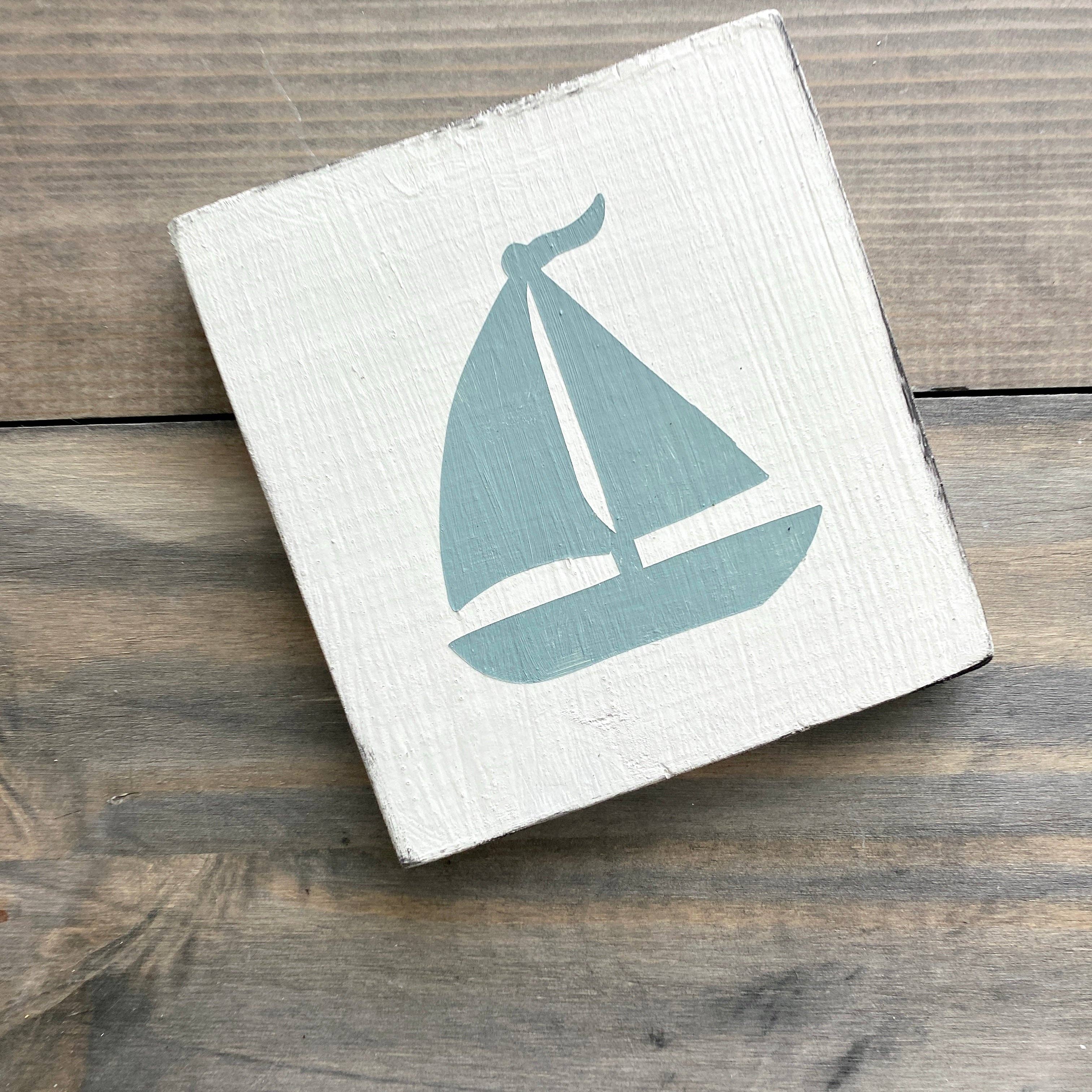 Anchored Soul Designs – Großhandel Schilder – Segelboot-Schild, nautisches Stranddekor, Küstendesign, See5