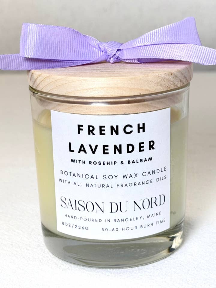 French Lavender Soy Wax Candle for wholesale by Saison Du Nord Candles