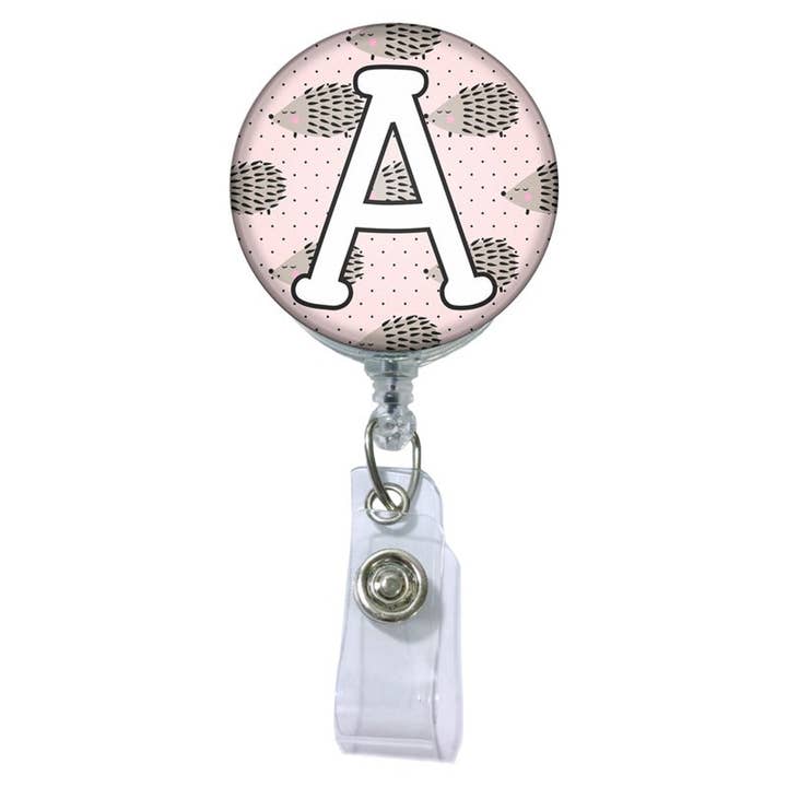 Happy Hedgehog Pattern Glitterific Badge Accessory - Unisex for wholesale by OUTSIDE THE BOX, LLC