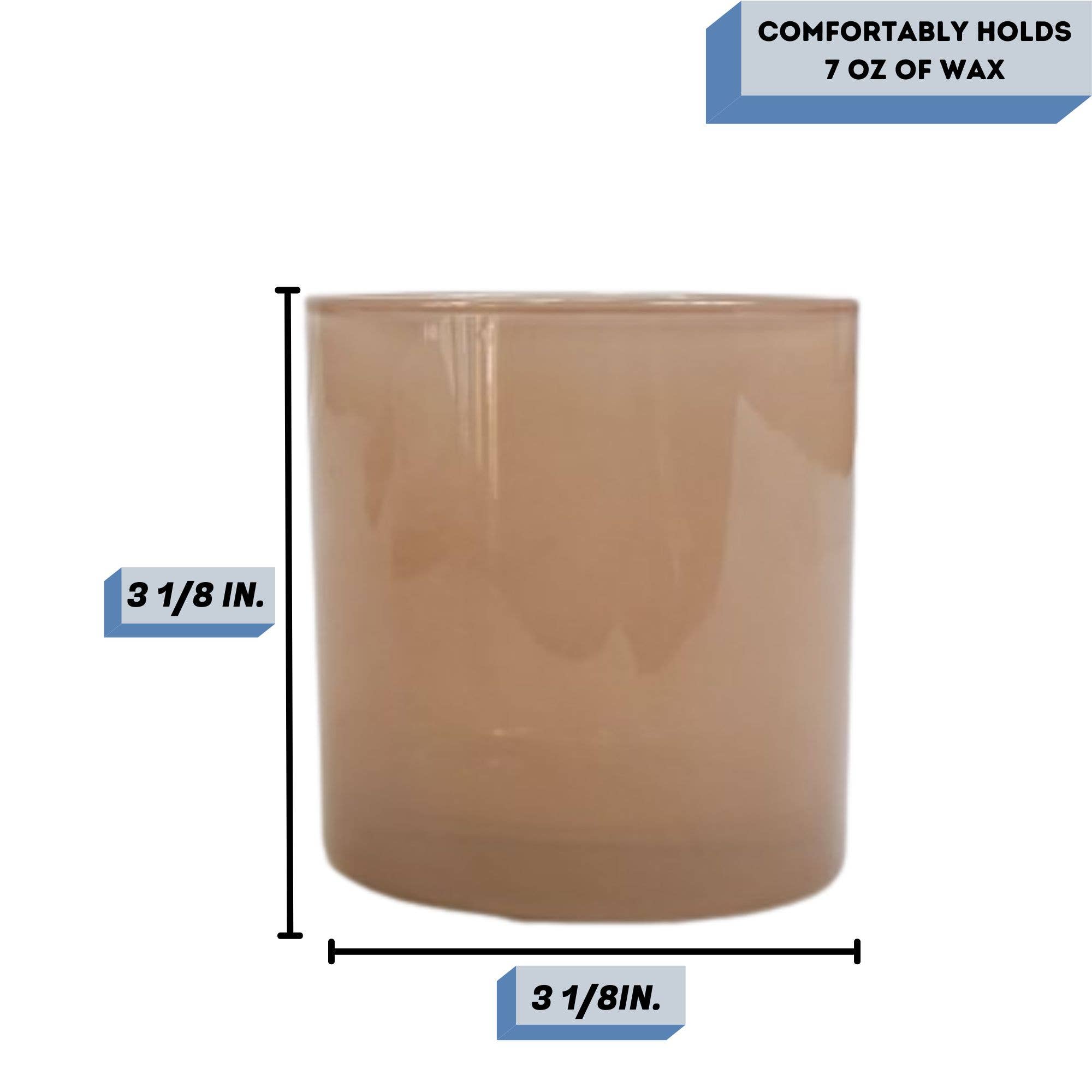 General Wax - Candle Making Supplies - Wholesale Candle Holder - 9.5 oz Monticiano Sand - Candle Making Glass1