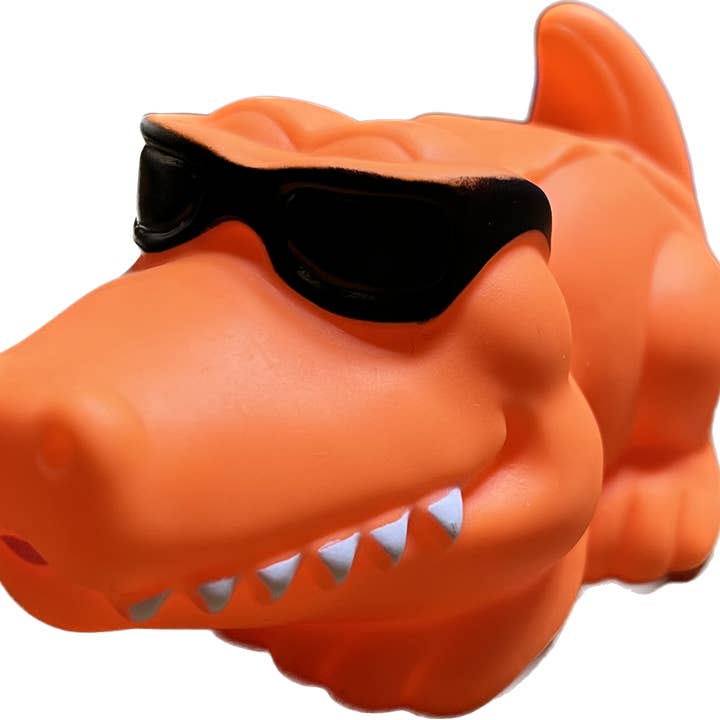 Vinyl ORANGE Alligator Squeaky dog toy for wholesale by Pet Souvenirs