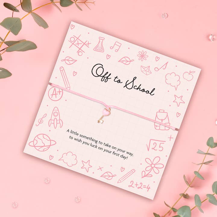 Letterbox Love Bracelets - Wholesale Charm/Dangle Bracelet - Off to School Key Charm Bracelet – Back to School Gift1