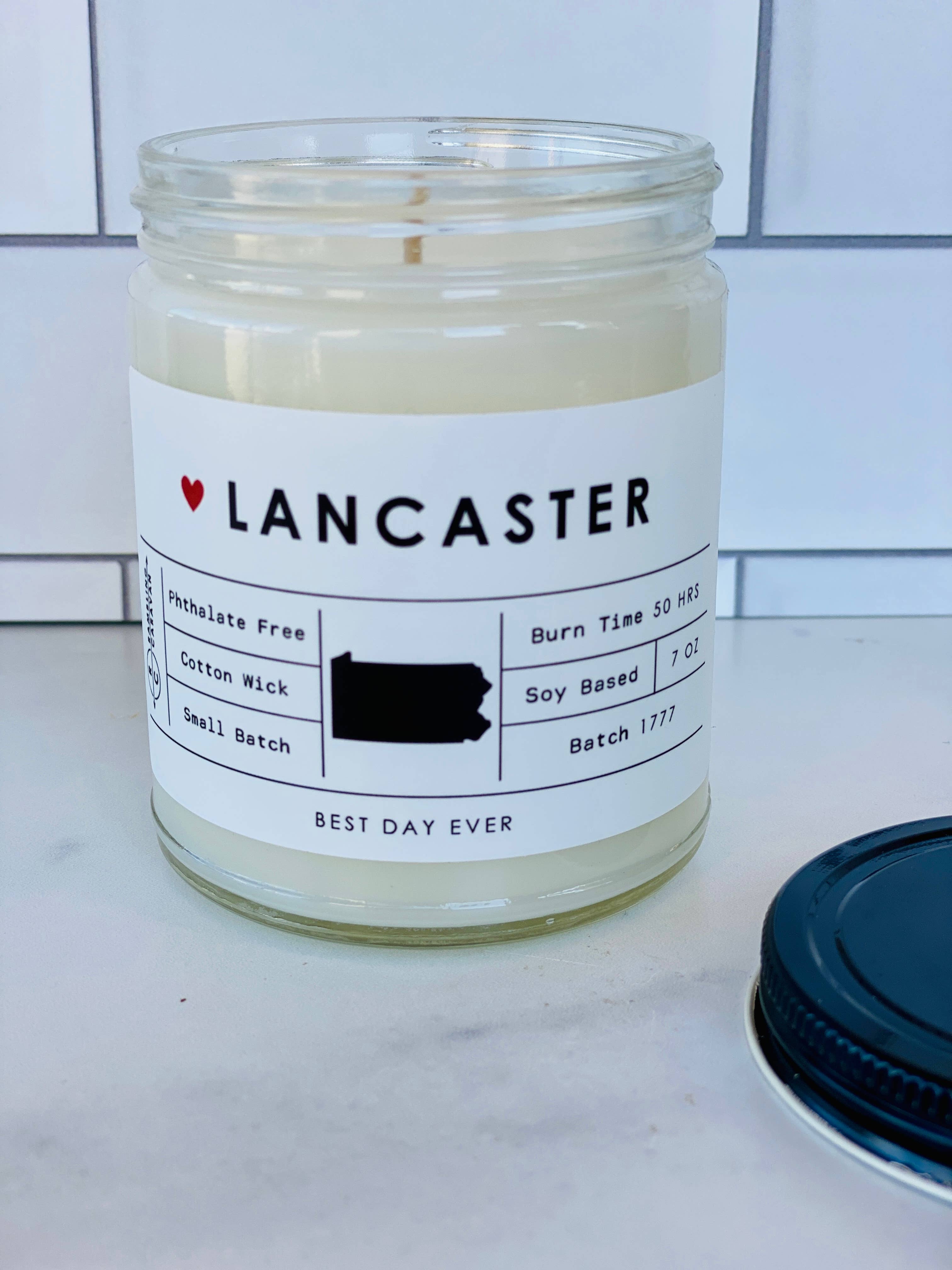 White Lancaster, PA Candle for wholesale on Faire1