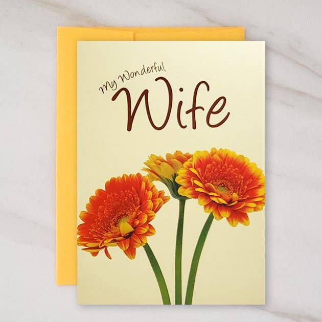 Wonderful Wife - Wife Mother's Day Greeting Card for wholesale by Wholesalegreetingcards.co