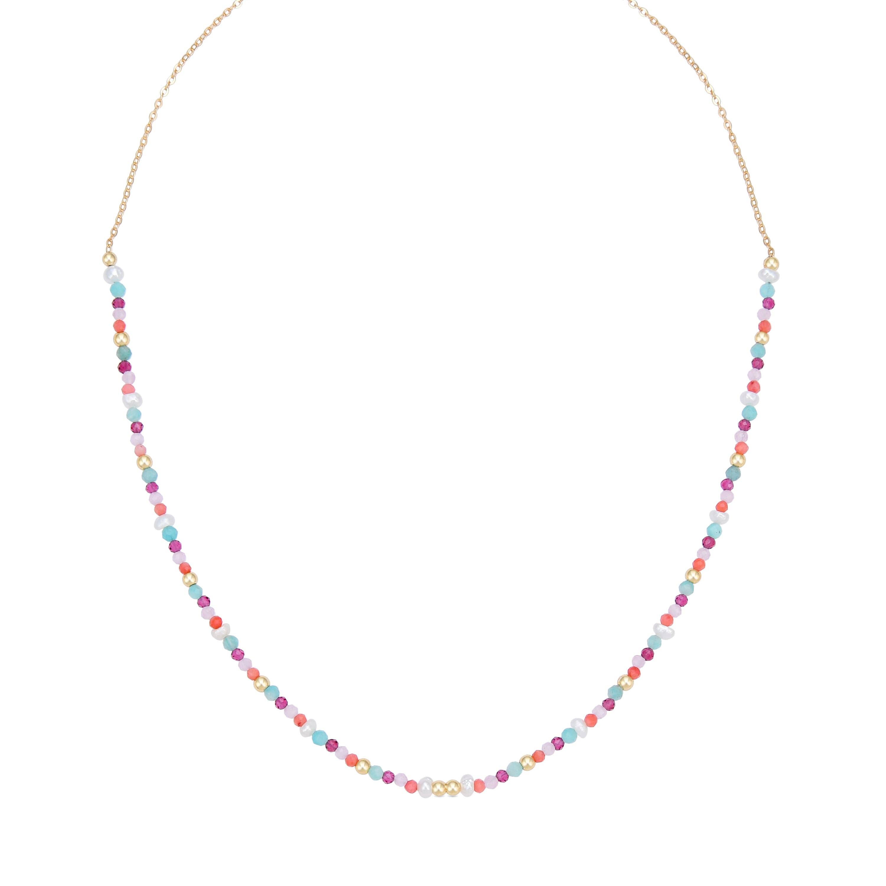 Luxenter - Wholesale Choker/Collar - Collar de Plata de Ley 925 con Cuarzo Hidrotermal Naranja acabado en oro amarillo de 18K - Asvorg0