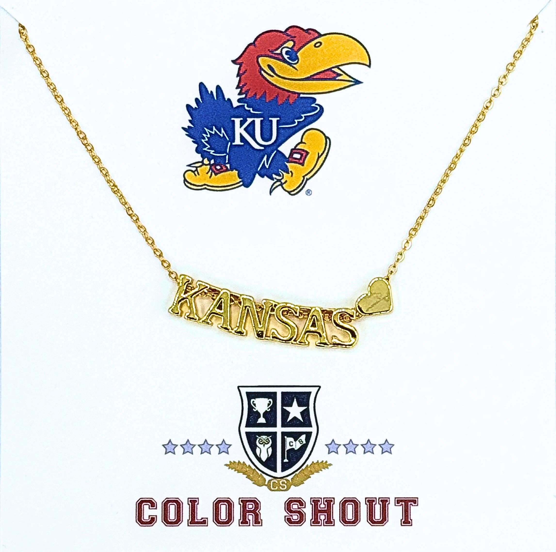 Color Shout - Wholesale Pendant/Charm Necklace - I Love College:  Initial Heart Necklace12