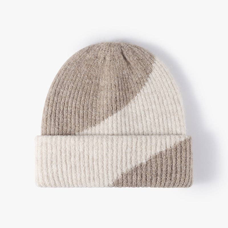 Dipped Shop - Wholesale Beanie - Women's - Simple Contrast Color Warm Knit Beanie DPKB30203