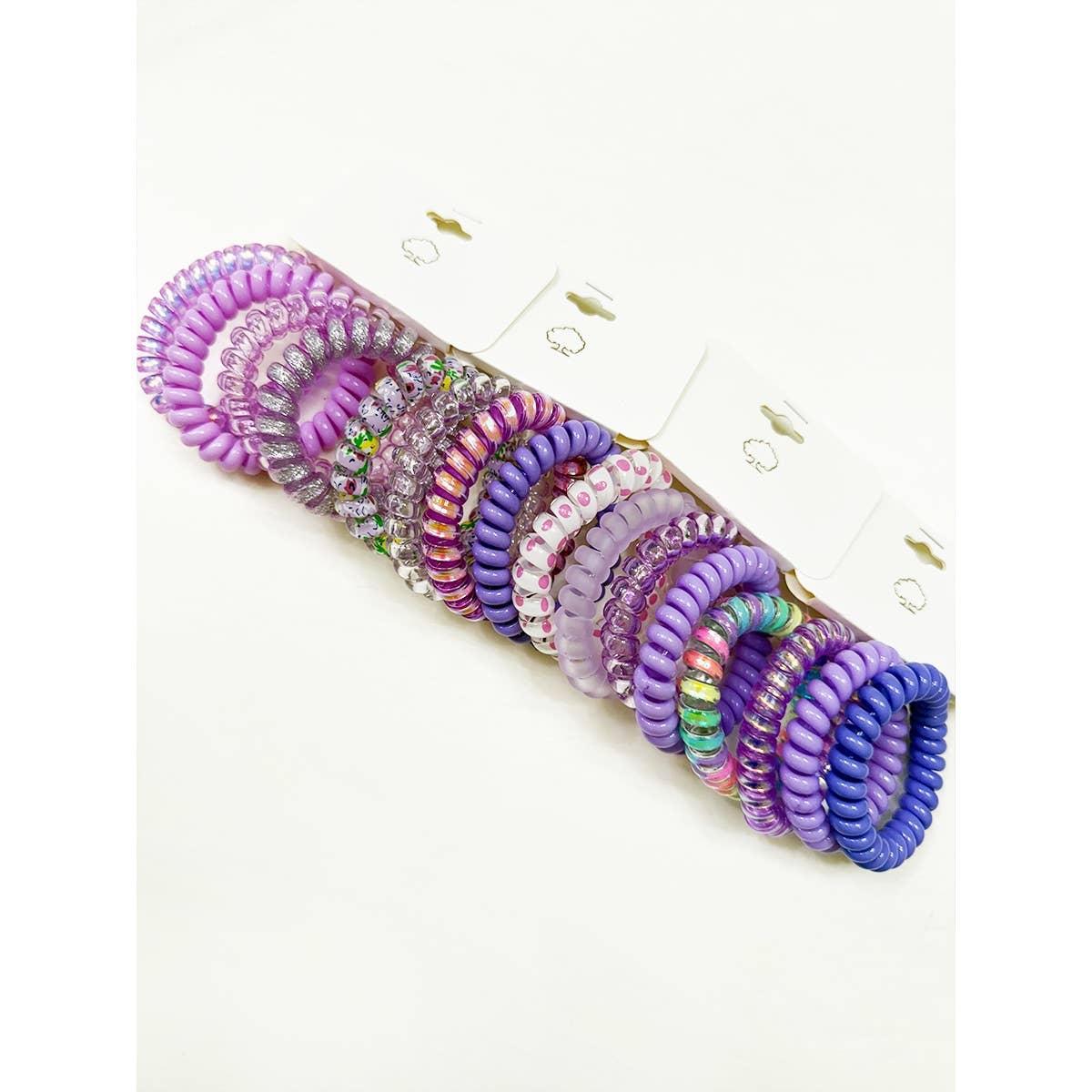 MIX COLOR Lavender Shades Spiral Hair Ties for wholesale on Faire2
