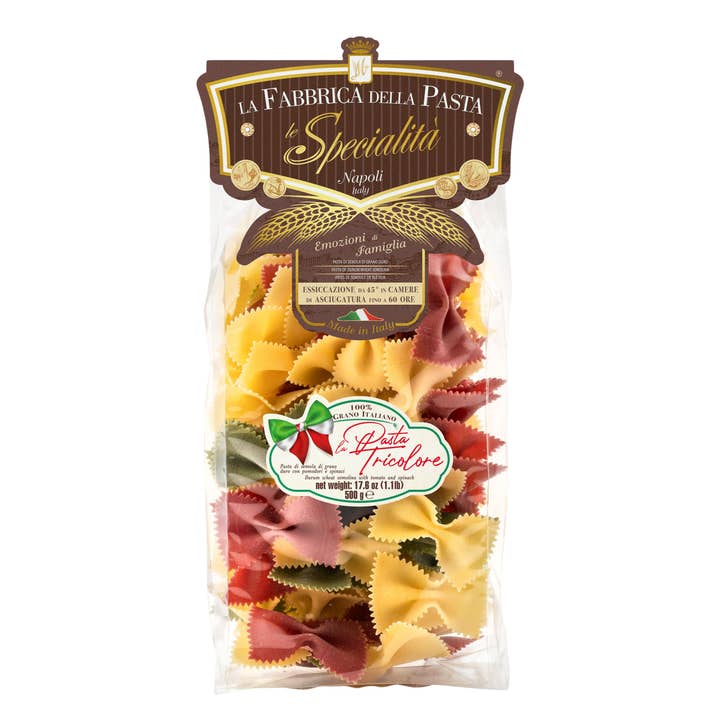 La Fabbrica della Pasta di Gragnano - Wholesale Pasta - Giant Tricolor Farfalle 500g