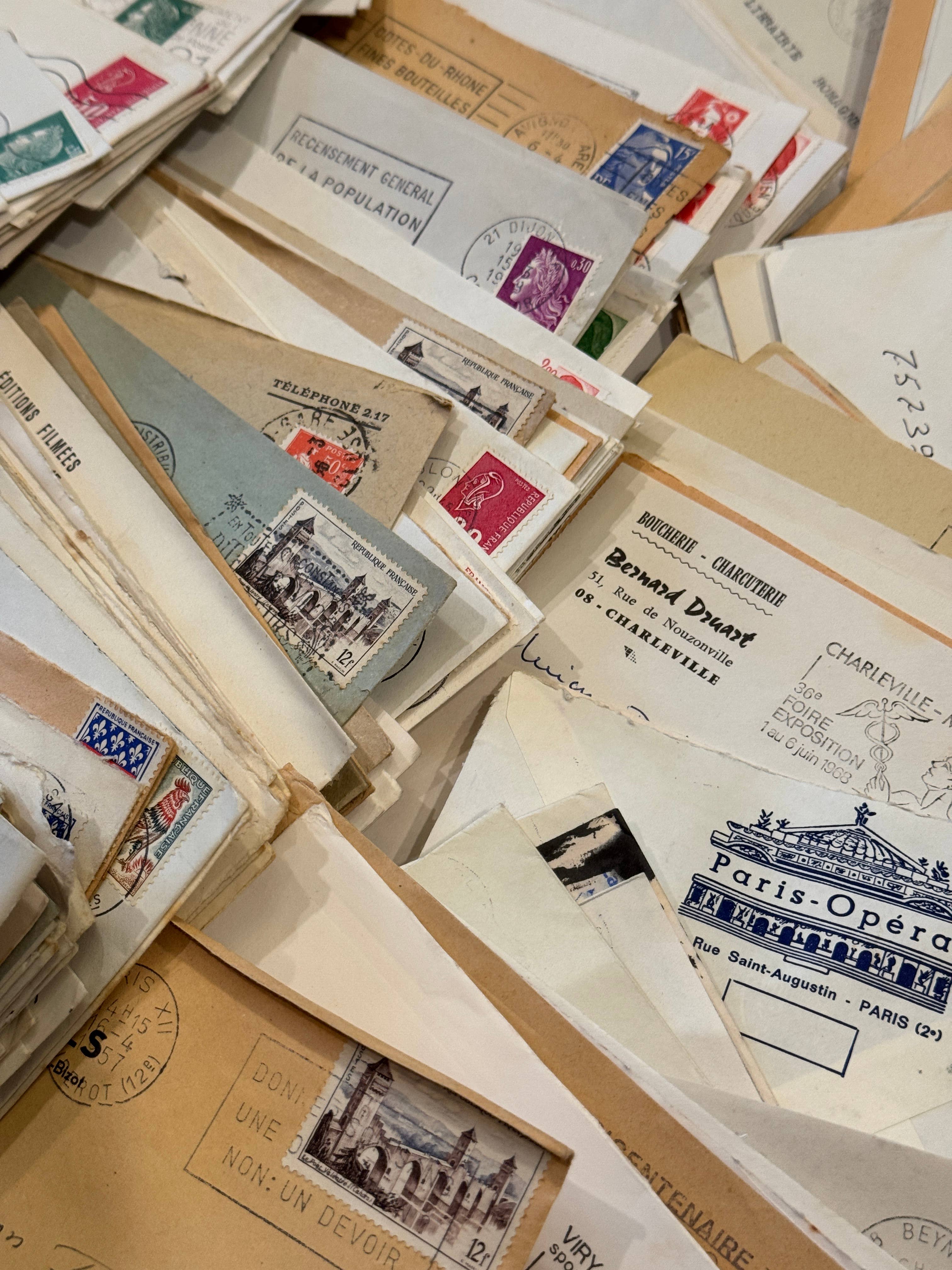 Monahan Papers - Wholesale Envelopes - Vintage French Ephemera Envelopes in Sets of 103