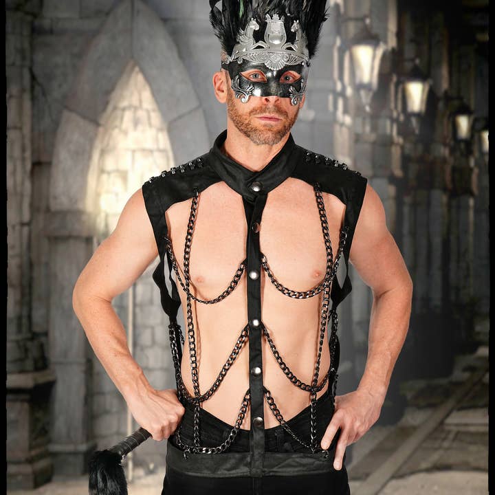 200103 - Vest w/chains for wholesale by Western Fashion